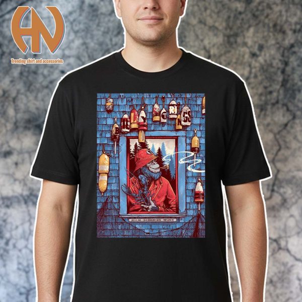 Billy Strings Portland Dan Dippel Night 1 Poster For July 24 2026 At the Cross Insurance Arena In Maine Unisex T-Shirt
