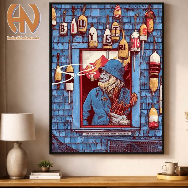 Billy Strings Portland Dan Dippel Night 2 Poster For July 25 2026 At the Cross Insurance Arena In Maine Poster Canvas